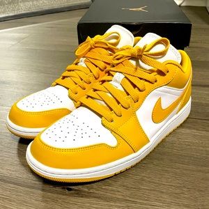 Nike Jordan 1 Low White Pollen Mustard